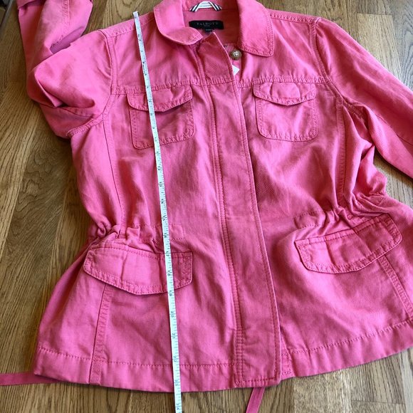 Talbots Petites Safari Jacket Coral Medium NWT - Picture 11 of 13